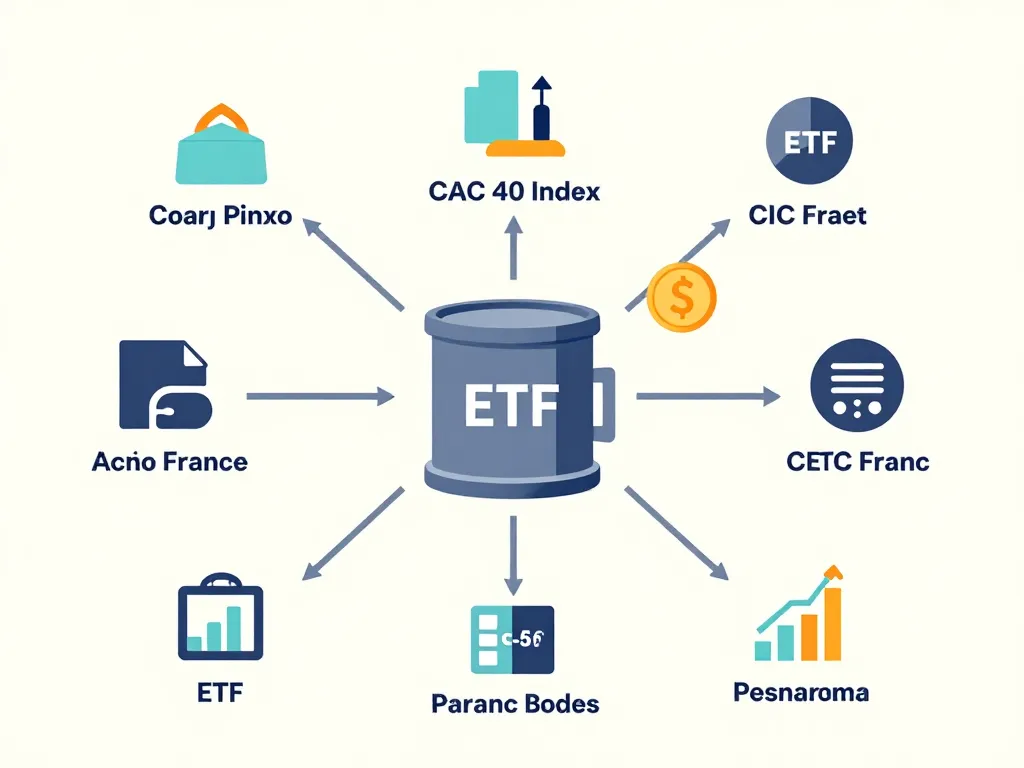 diagramme conceptuel amundi cac 40 ucits etf acc structure indice