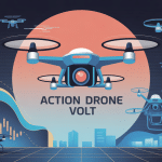avis action drone volt illustration graphique avec drones et cours bourse