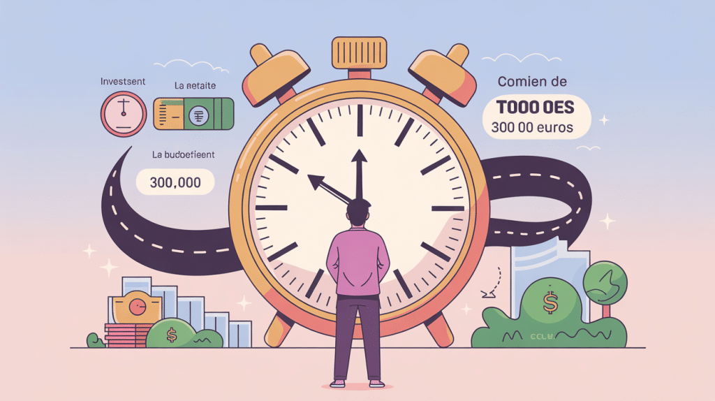 combien de temps peut on vivre avec 300 000 euros visuel horloge et parcours