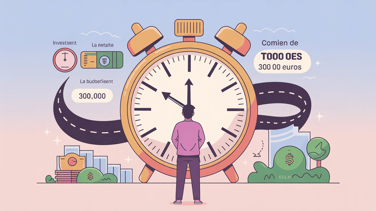 combien de temps peut on vivre avec 300 000 euros visuel horloge et parcours