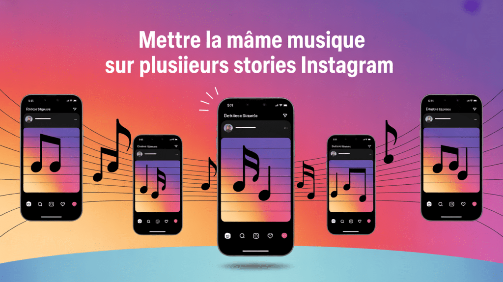 comment mettre la même musique sur plusieurs story instagram illustration