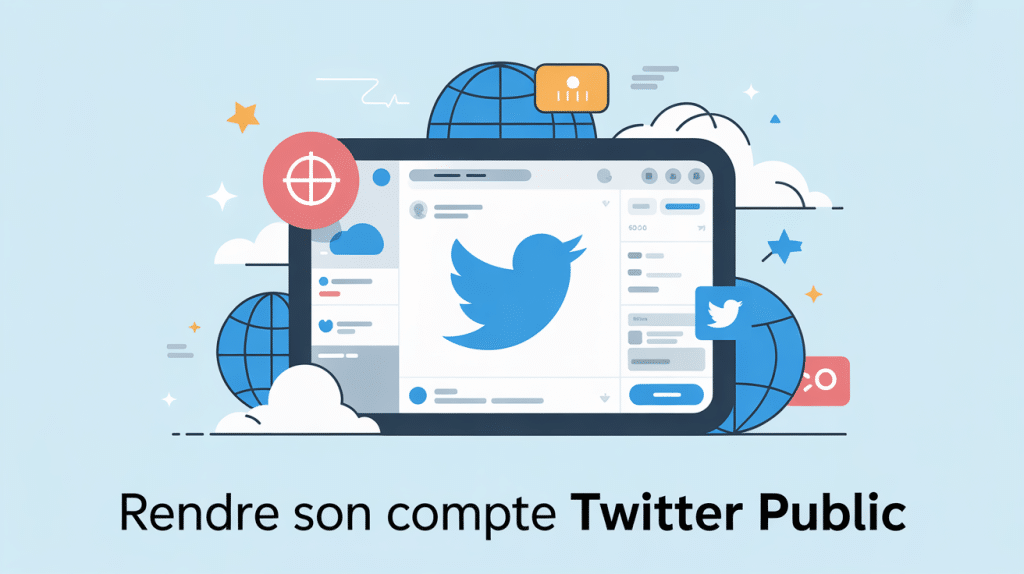 comment mettre son compte twitter en public illustration visibilité ouverture