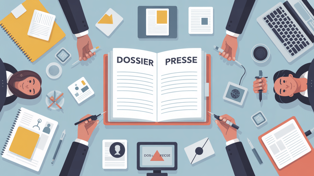 illustration dossier de presse professionnel