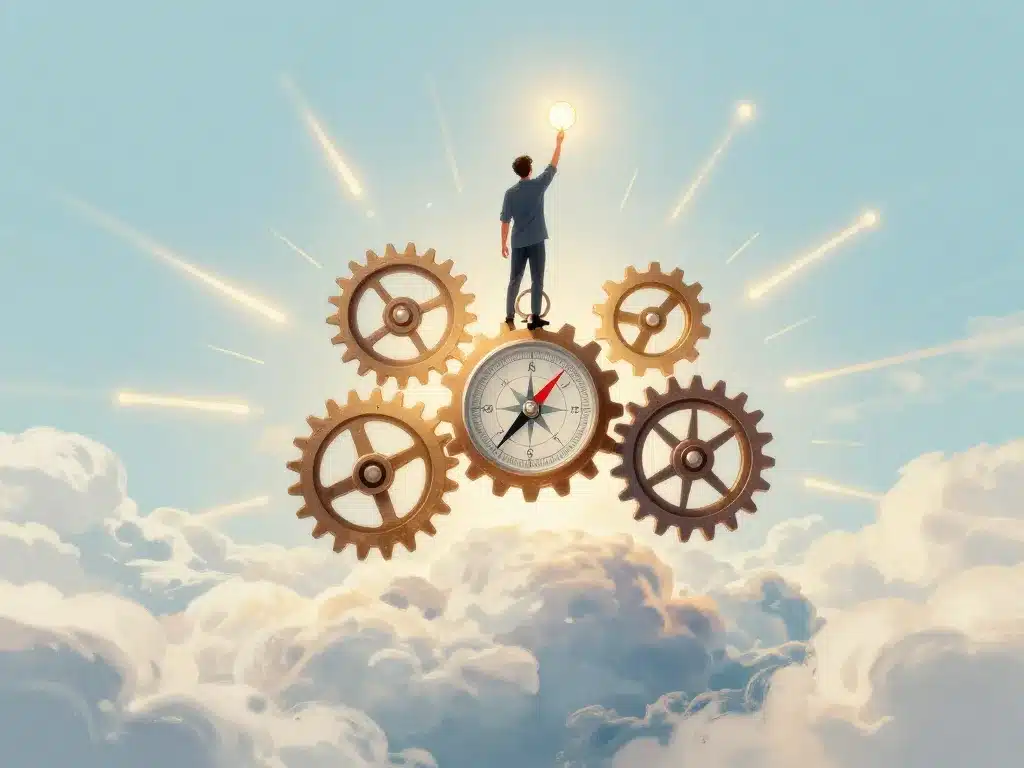 entreprendre malin mindset autonomie gears clouds