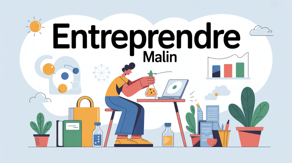 entreprendre malin personnage lance fusee bureau