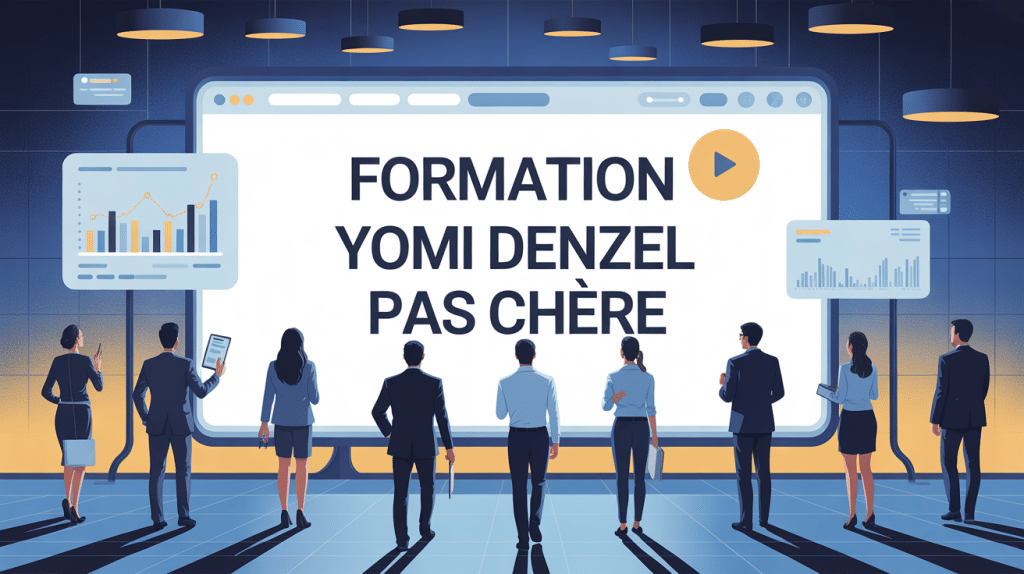 illustration formation yomi denzel pas cher entrepreneurs devant écran
