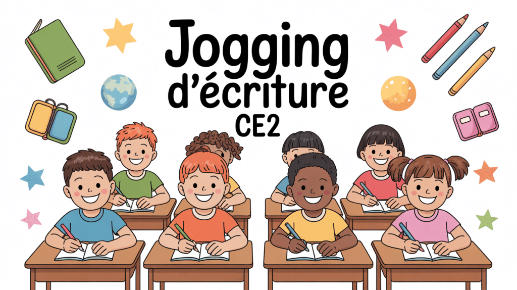 jogging d ecriture ce2 illustration classe enfants