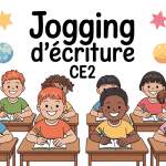 jogging d ecriture ce2 illustration classe enfants