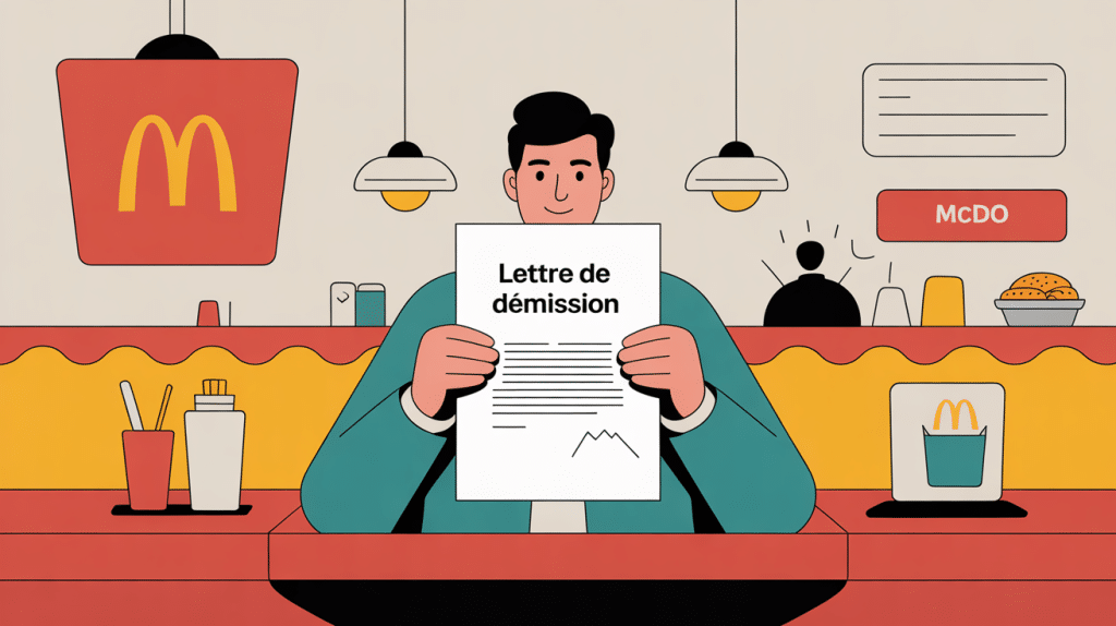 illustration symbolique lettre de demission mcdo