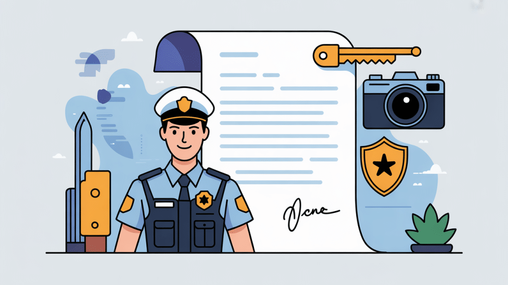 lettre de motivation agent de sécurité agent uniforme icônes sécurité