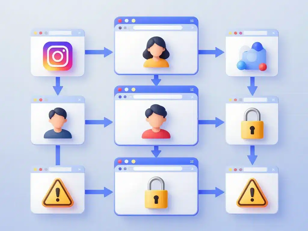 Diagramme outils insta stalker et risques