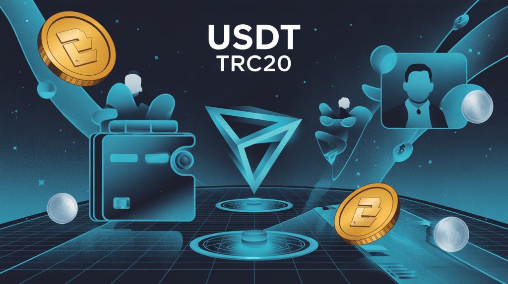 illustration usdt trc20 transfert blockchain tron