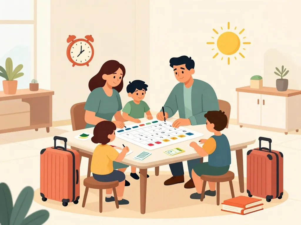 organisation vacances scolaires 2025 algérie famille table