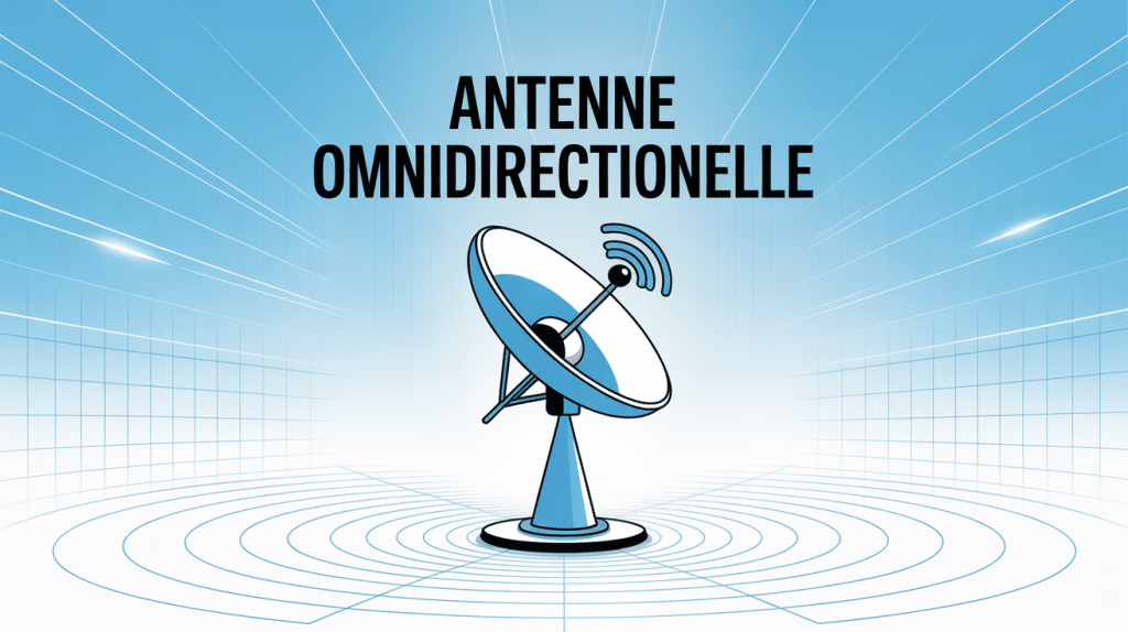 Illustration antenne omnidirectionnelle diffusion signal tous sens