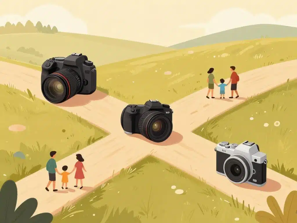 Appareil photo reflex ou numérique usage quotidien scénario