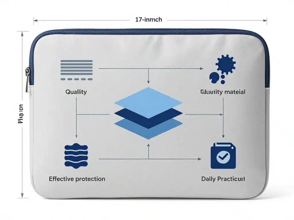 diagramme critères pochette plate 17 pouces