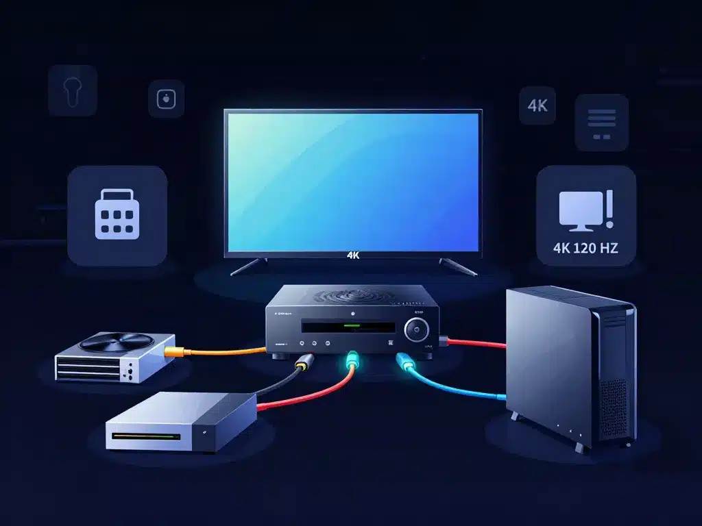 denon avr-x2800h test branchements gaming setup