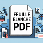 Image centrale feuille blanche PDF moderne