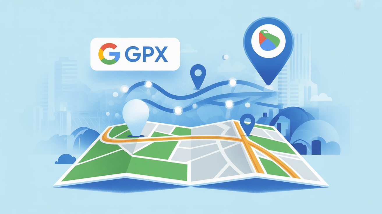 illustration gpx google map connexion partage