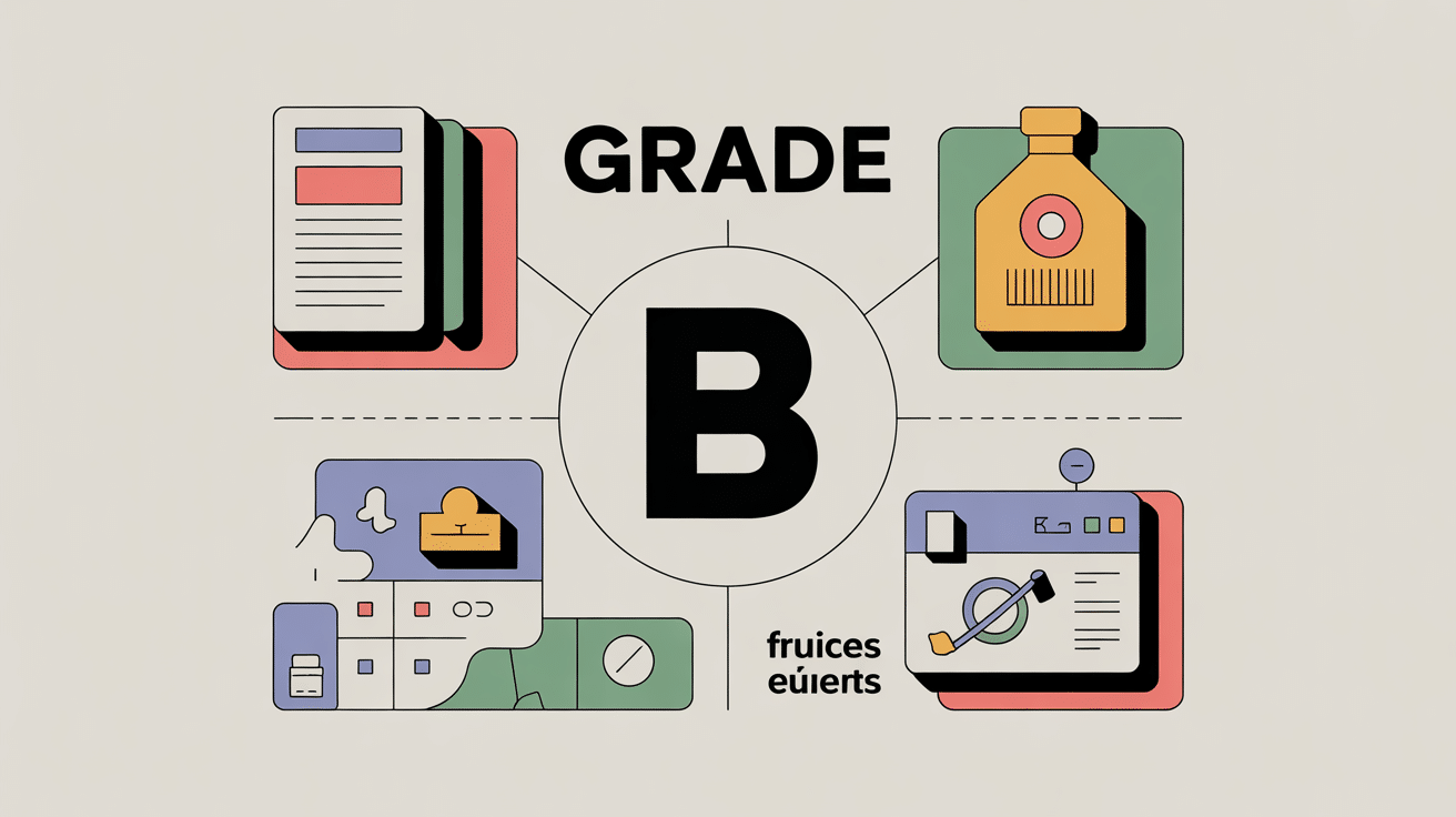 grade b dans éducation produits services web