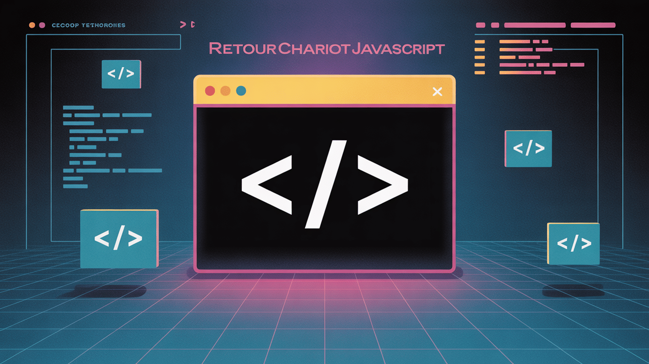 illustration javascript retour chariot caractères spéciaux