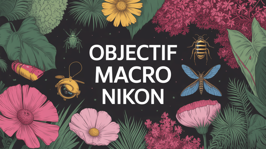 Image univers nikon objectif macro avec insectes, fleurs, bijoux