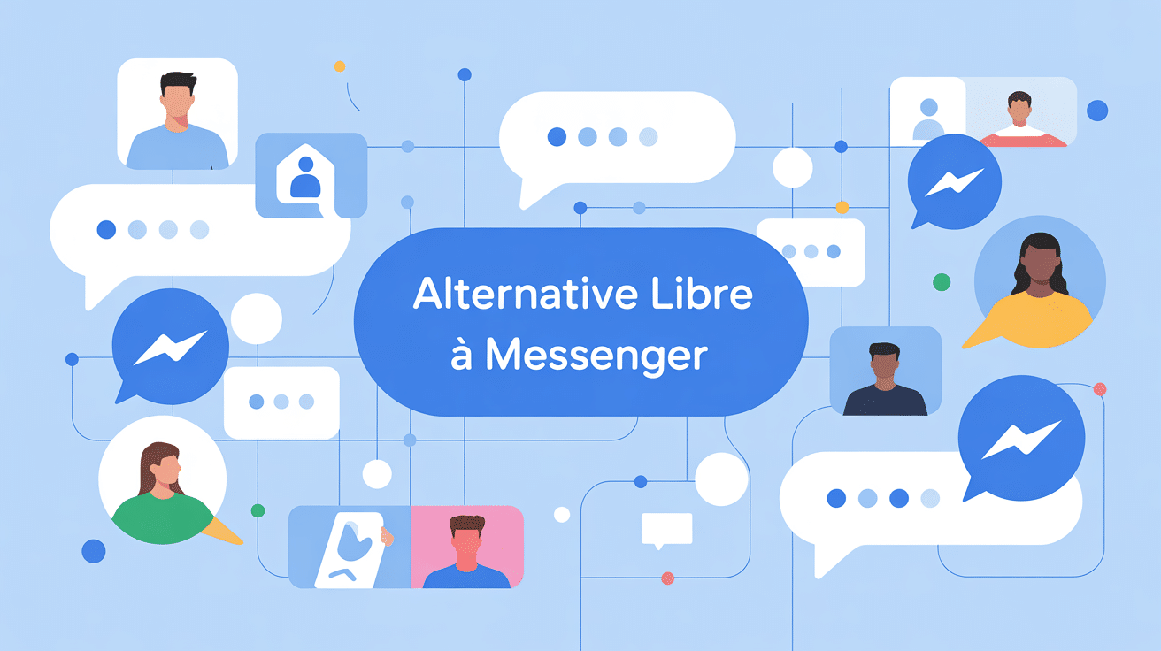 illustration nommez une alternative libre au logiciel propriétaire Facebook Messenger