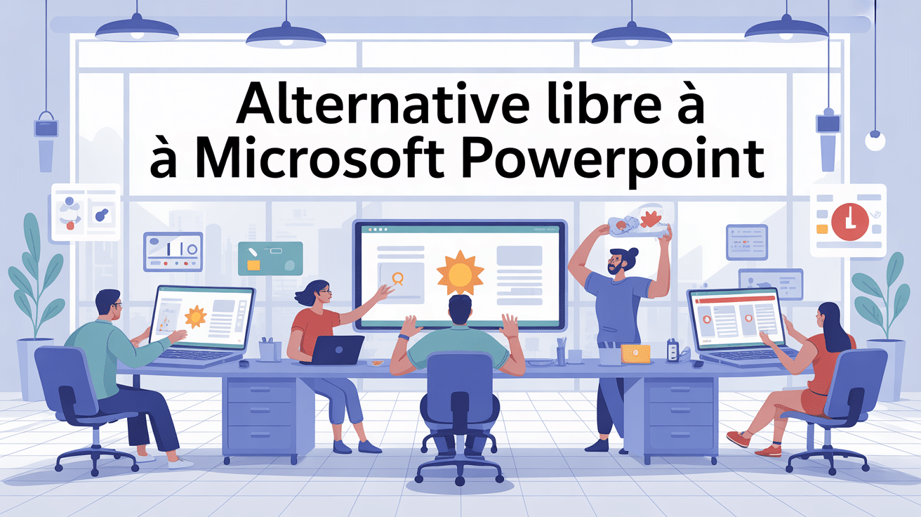 nommez une alternative libre au logiciel propriétaire Microsoft PowerPoint illustration