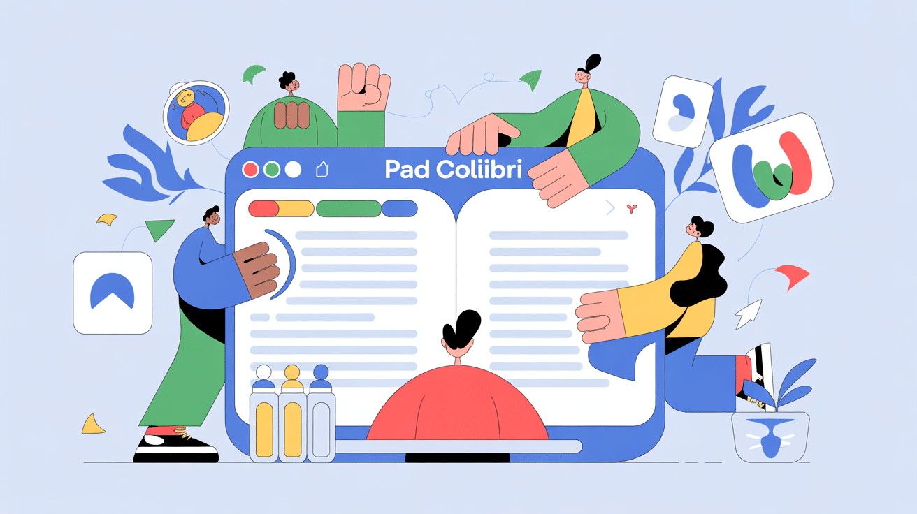 illustration pad colibri espace collaboratif