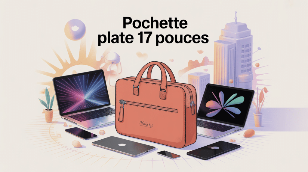 illustration pochette plate 17 pouces moderne protection