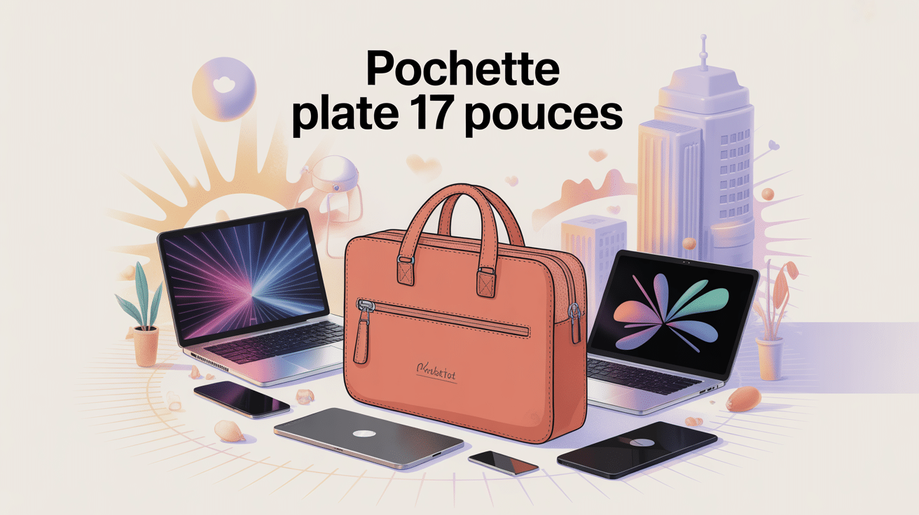illustration pochette plate 17 pouces moderne protection