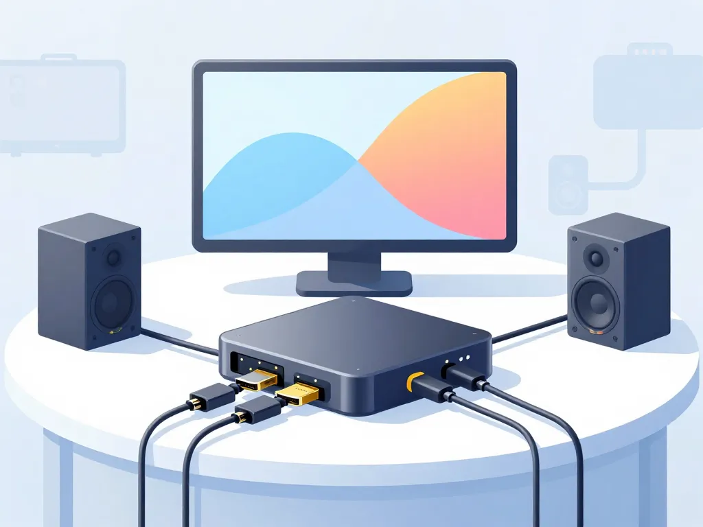 Spliter signal audio vidéo réseau illustration