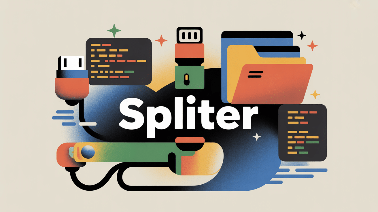 Illustration spliter dans programmation audio vidéo fichiers