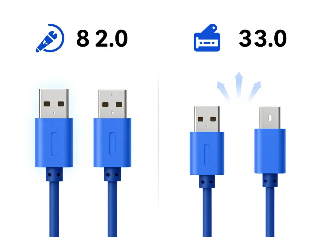 comparatif usb 3.0 usb cable et usb 2.0 vitesse compatibilité